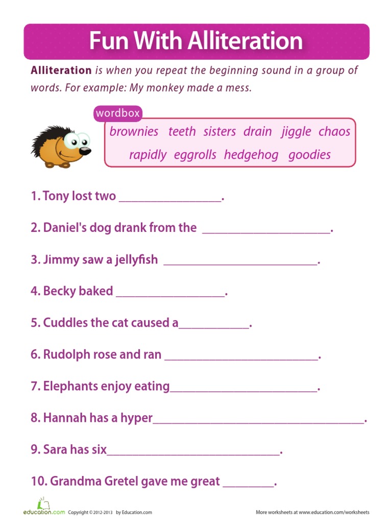 alliteration-activity-pdf