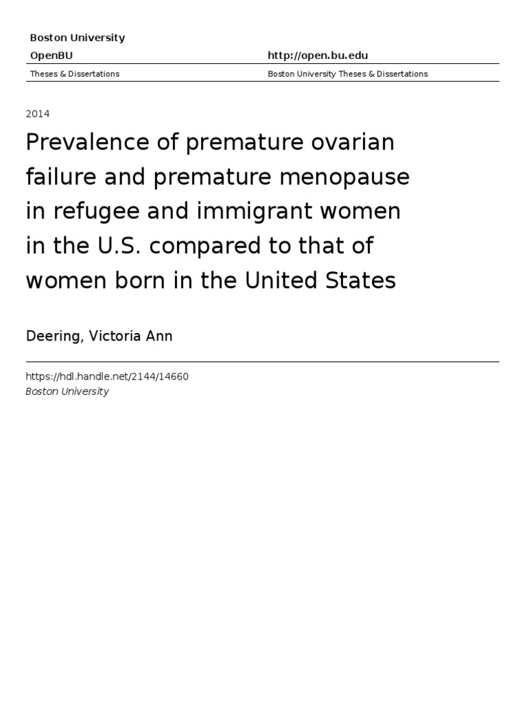 Thesis POF | PDF | Ovary | Chromium