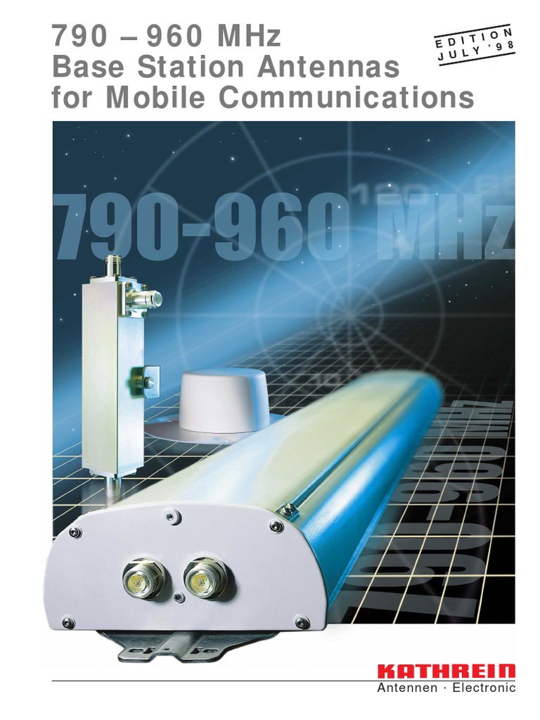 Kathrein Antennen 1998 PDF PDF Antenna (Radio) Decibel