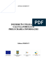 Initiere in Utilizarea Calculatorului Si Prelucrarea Infor PDF