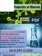 Chemical Properrties of Minerals