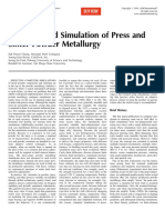 Modeling and Simulation of Press and Sinter Powder Metallurgy