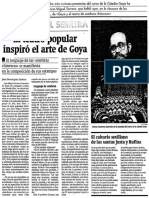 Teatro Popular Inspiró El Arte de Goya