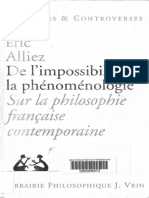 Eric Alliez-De l'impossibilite de la phenomenologie_ Sur la philosophie francaise contemporaine (Problems et controverses)-J. Vrin (1995).pdf