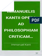 Kant - Crítica de La Razón Pura (Latín)