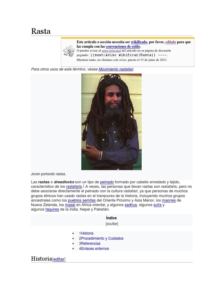 Historia y cuidados de las rastas | PDF | Moda | Religión y creencia