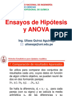 Semana 07 - Datos Apareados - Homogeneidad - ANOVA