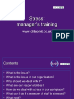 Stress: Manager's Training: WWW - Ohtoolkit.co - Uk