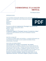 Salud Emocional y La Salud Mental