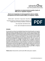 Effect of Storage Temperature On Physicochemical Quality of Palm Oil (RBD) and On Vegetable Margarine PDF