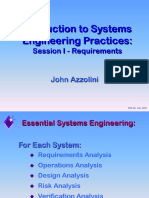 Introduction To Systems Engineering Practices:: Session I - Requirements