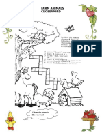 Farm Animals Crossword: Colour The Animals Like You Want!