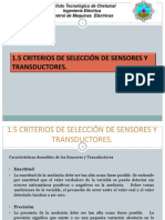 Criterios de Selección de Sensores y Transductores