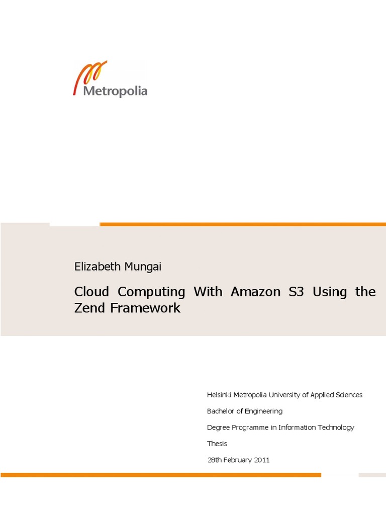 Cloud Computing with Amazon S3 & Zend | PDF | Cloud Computing | Amazon ...