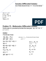 Problem 18 - Mathematics (Differential Calculus) : Solution