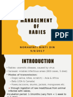 Management OF Rabies: Norhayati Binti Din 5 / 9 / 2 0 1 7