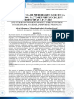 Relatos de Vida de Mujeres Que Ejercen La Prostitución Factores Psicosociales Y Perspectivas A Futuro