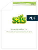 Manual Salud y Seguridad en El Trabajo de Alimentos Sas S.A.S.