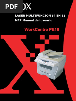 Xerox Pe16 Userguide Es Pdf Fax Usb