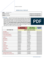 Nursing Skills Checklist