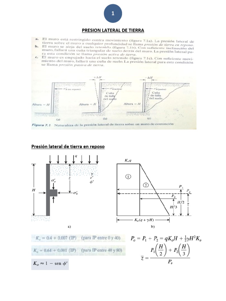 Presion Lateral de Tierra PDF
