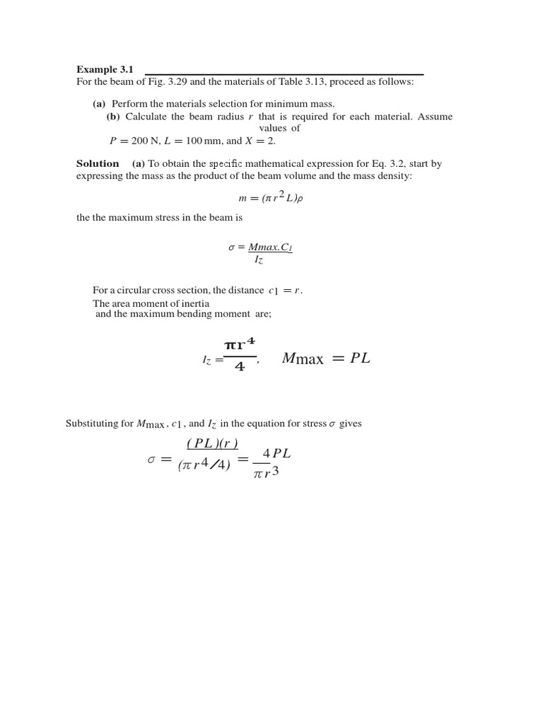 Mmax PL: P 200 N, L 100 MM, and X 2 | PDF | Composite Material ...