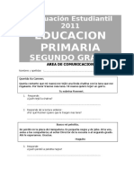 Evaluación Estudiantil 2011 2º Comprensión Lectora