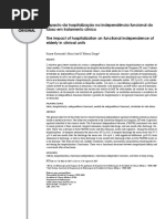 Impacto Da Hospitalização Na Independência Funcional Do Pct Idoso