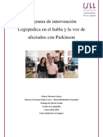 Programa de Intervencion Logopedica en El Habla y La Voz de Afectados Con Parkinson