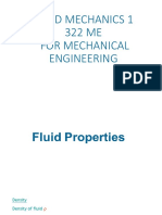 Fluid Properties ME322 (Semester 372) - 1