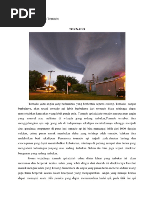 Teks Eksplanasi Tentang Tornado Beserta Strukturnya 