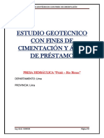 Estudio Geotecnico Con Fines de Cimentación y Área de Préstamo