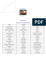 Pan String Repertoire List