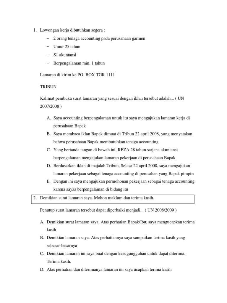 Soal Un Sma Bi Surat