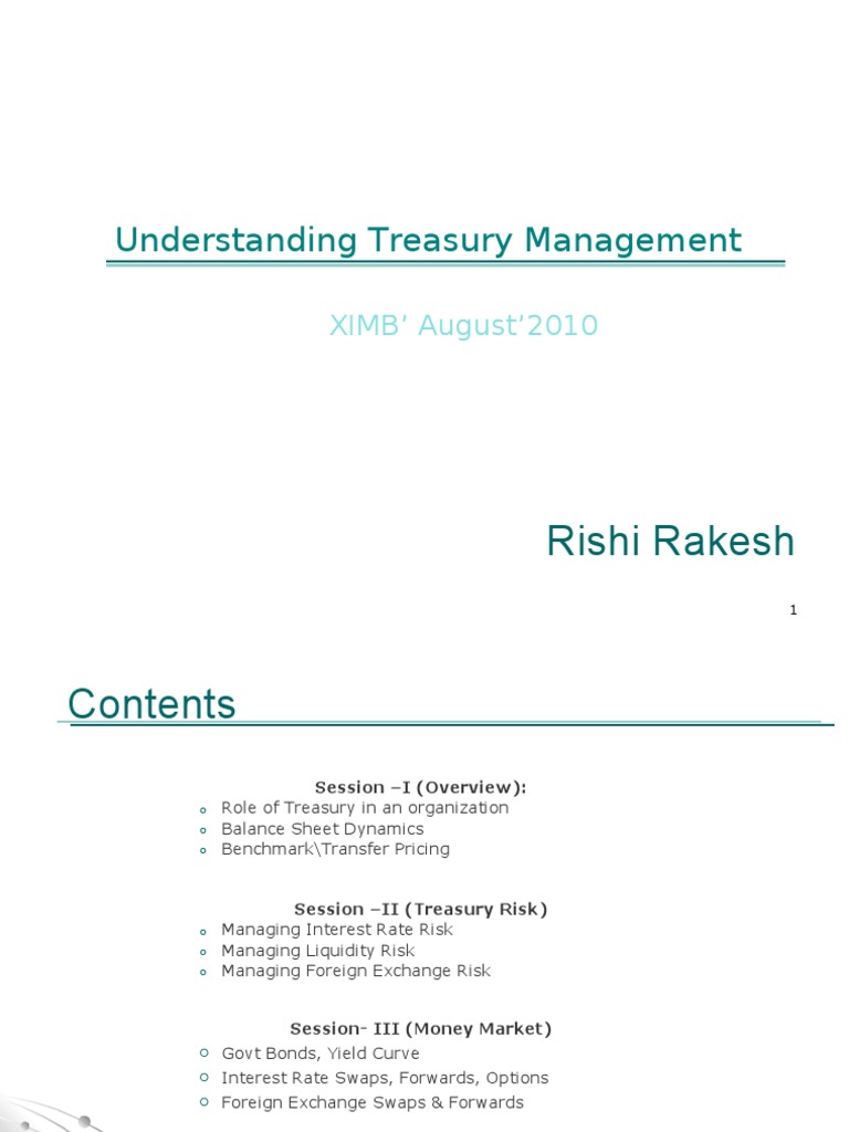Treasury Management Overview and Risks | PDF | Foreign Exchange Market ...