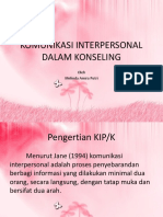 Komunikasi Interpersonal Dalam Konseling