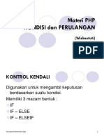 ^Minggu Pertemuan 5 - Kondisi dan Perulangan