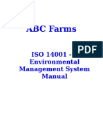 ABC Farms: ISO 14001 - Environmental Management System Manual