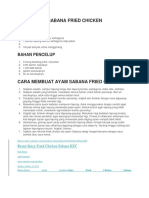 Download RESEP AYAM SABANA FRIED CHICKENdocx by Sigit Andi P SN363075819 doc pdf