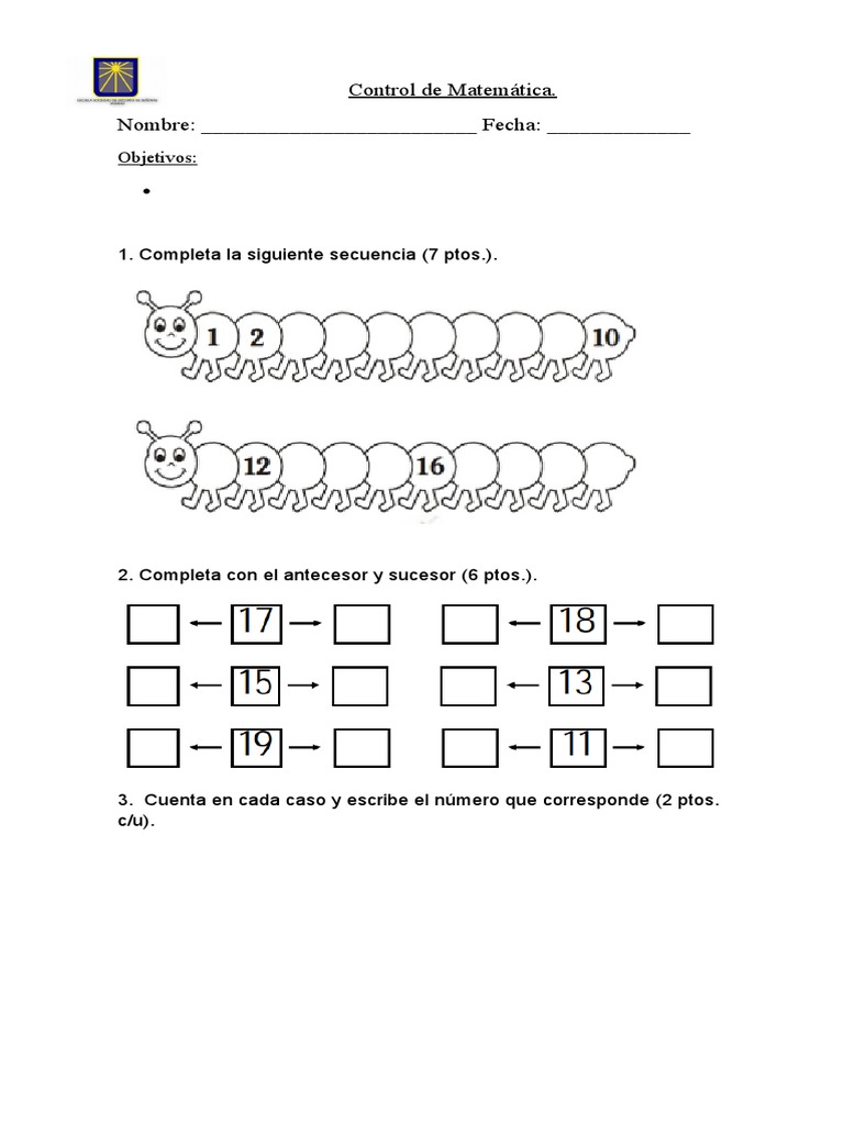 Actividades de Números del 0 al 20 | PDF | Métodos y materiales de ...