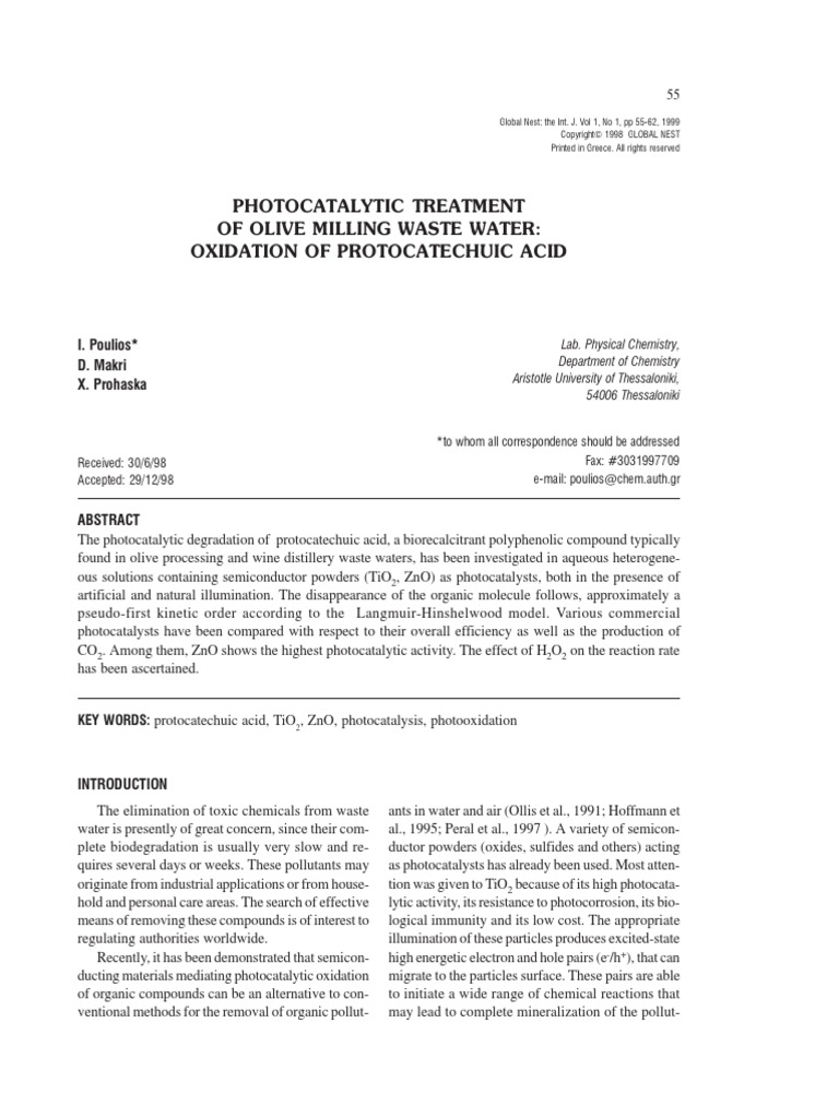 treatment for photocatalysis.pdf Titanium Dioxide Hydrogen Peroxide