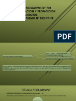 Decreto Legislativo #728 Ley de Formacion Y Promocion Laboral Decreto Supremo #002-97-Tr