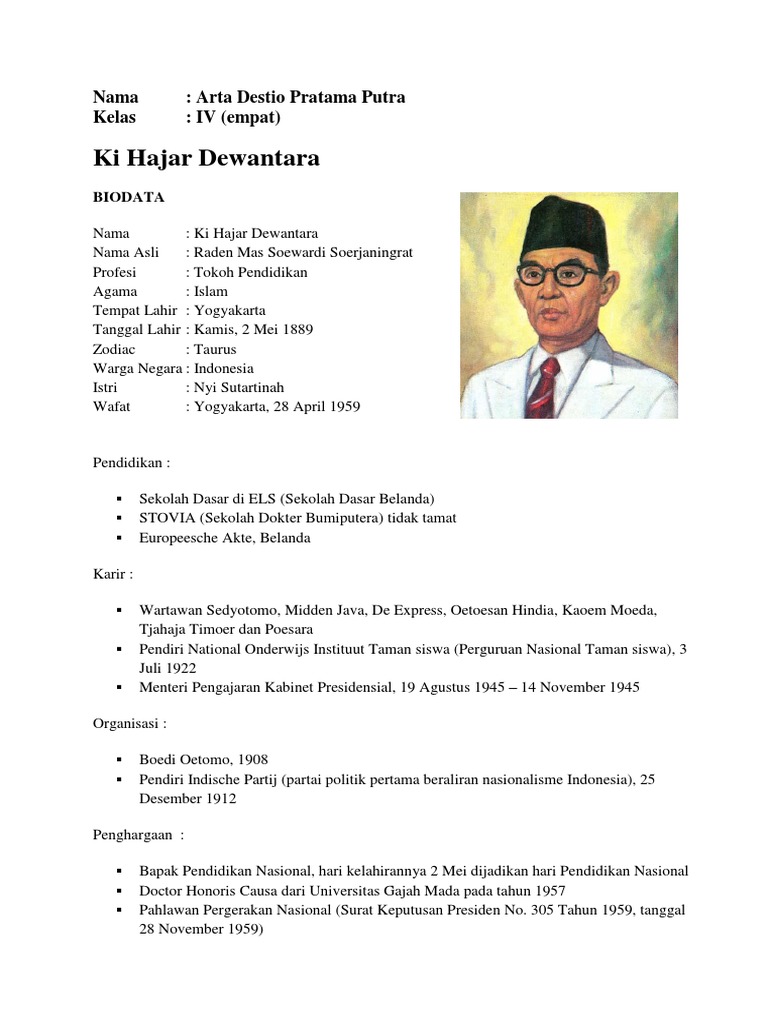 Biografi Ki Hajar Dewantara Pdf