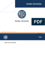 Kardan University Branded PPT Template