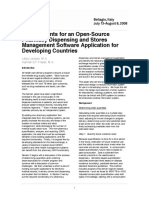 Requirements For An Open-Source Pharmacy Dispensing and Stores Management Software Application For Developing Countries