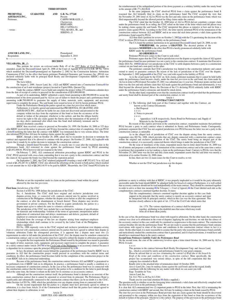 Analysis of the Jurisdiction of the Construction Industry Arbitration