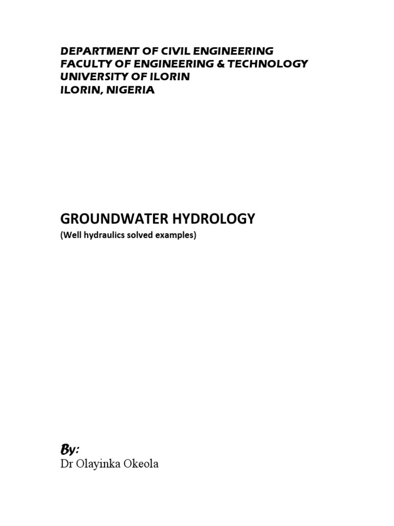 Groundwater Hydrology Solutions Guide | PDF | Groundwater ...