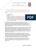 Operaciones unitarias procesamiento materiales