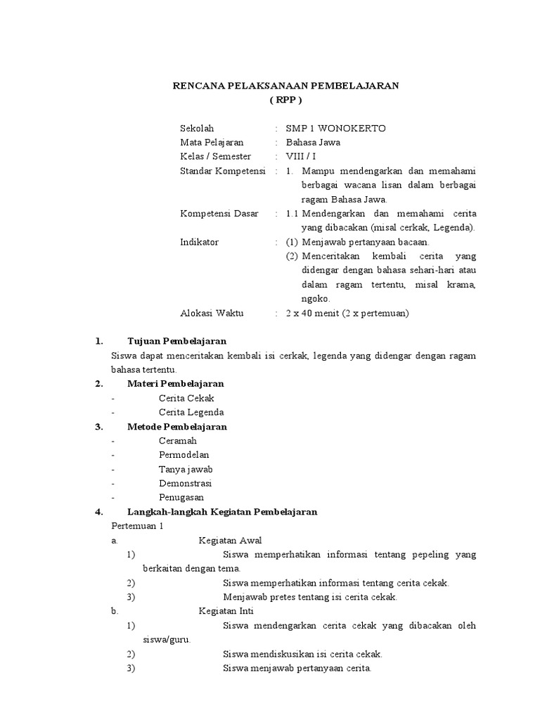 RPP KLS 8 Smst1 RPP KLS 8 Smst1