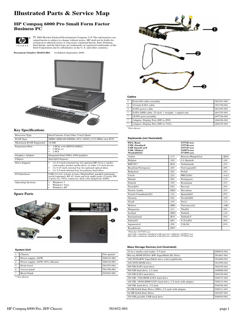 Hp Conpaq 6000 Pro Small Form Factor Business Pc Pdf Bios Booting